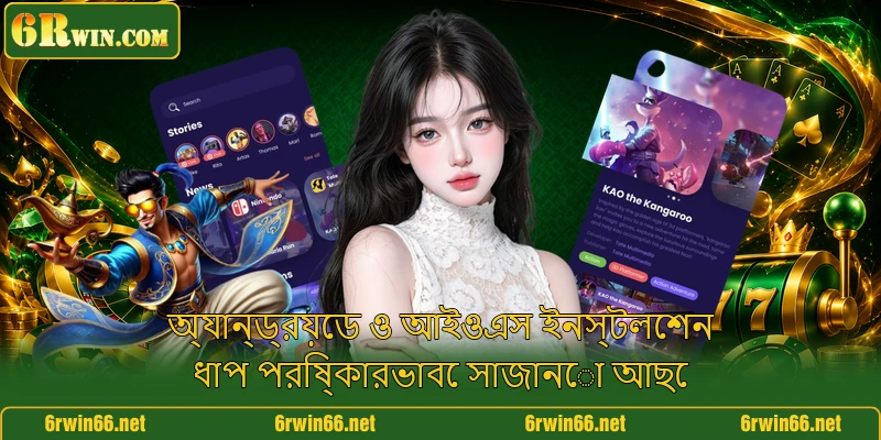 অ্যান্ড্রয়েড ও আইওএস ইনস্টলেশন ধাপ পরিষ্কারভাবে সাজানো আছে